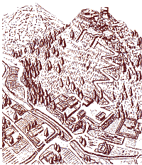 稲庭城復元想像図2