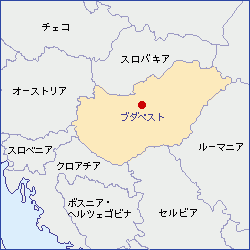 ハンガリーの地図画像