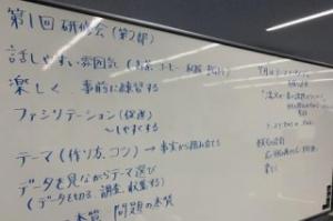 ホワイトボードに重要点を書き出します