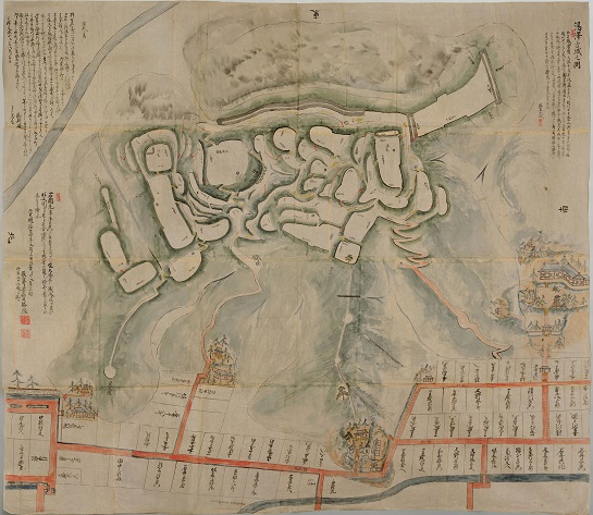 湯沢古城之図