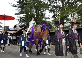 愛宕神社祭典「大名行列並びに神渡行列」の写真1