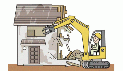 家屋を解体する画像