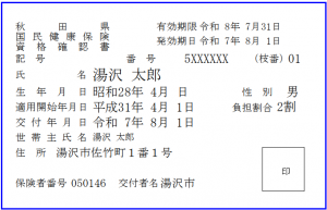 資格確認書イメージ図