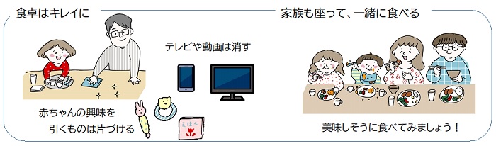 お家での離乳食のポイント