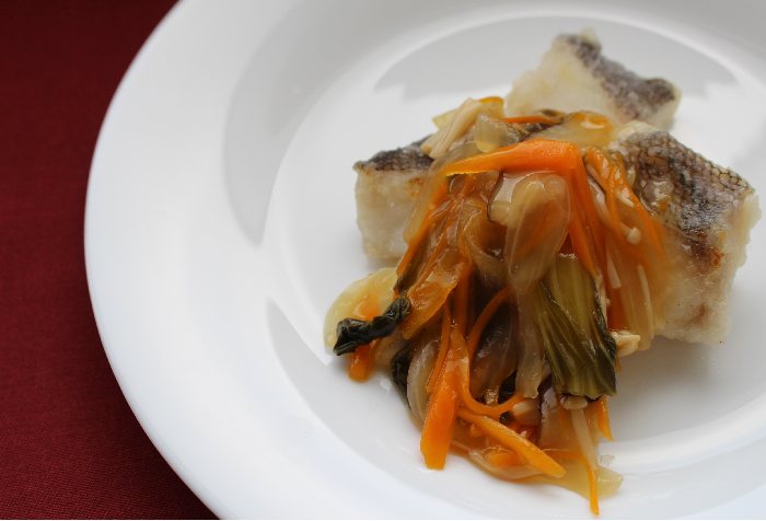 鱈の甘酢あんかけ