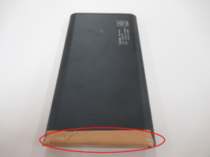モバイルバッテリー（膨張なし）絶縁処理後