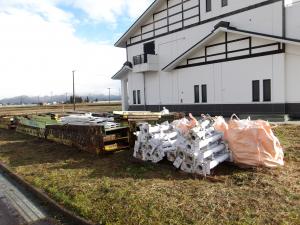 白子川橋解体鉄くず1