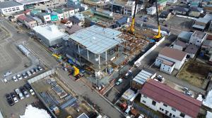 令和7年12月下旬の施設の様子（国道13号線に向かって撮影）