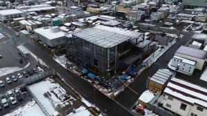 令和7年1月上旬の施設の様子（国道13号線に向かって撮影）