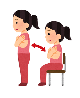 椅子スクワット