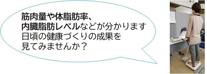 体組成測定の様子