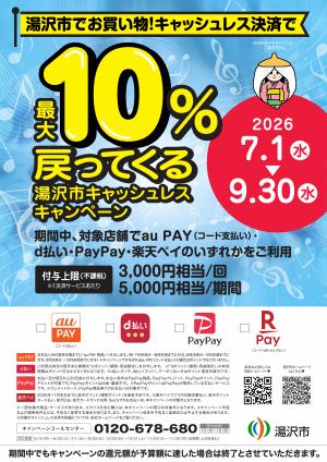 湯沢市キャッシュレス決済ポイント還元キャンペーン