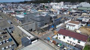 複合公共施設（国道13号に向かって撮影）