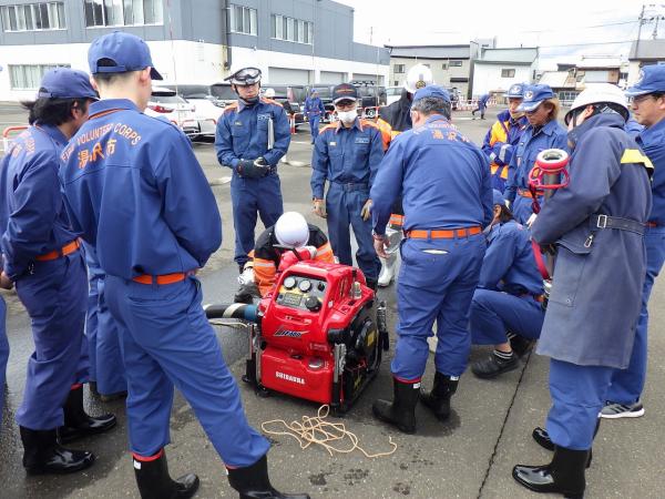 ポンプ操作訓練　ポンプ操作