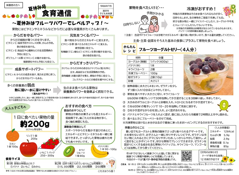 食育通信の画像