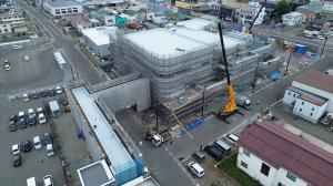 複合公共施設（国道13号に向かって撮影）