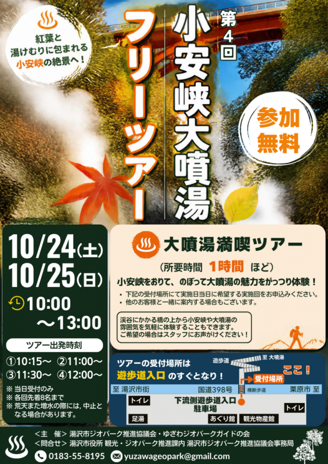 小安峡フリーツアーチラシ