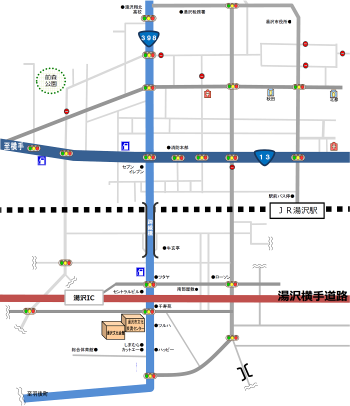 湯沢市文化交流センター案内図